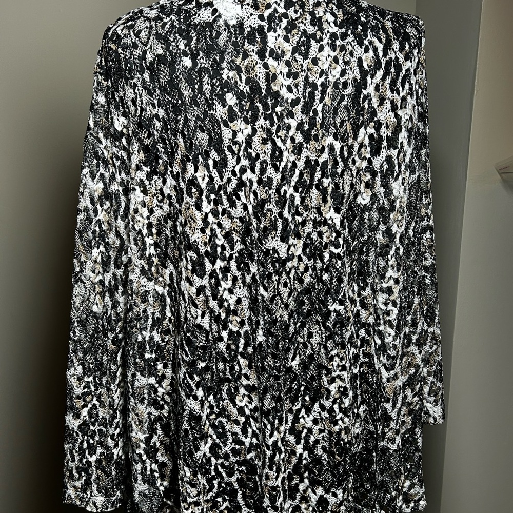 Ruby Rd. Monochrome Open-Front Cardigan - Picture 7 of 8